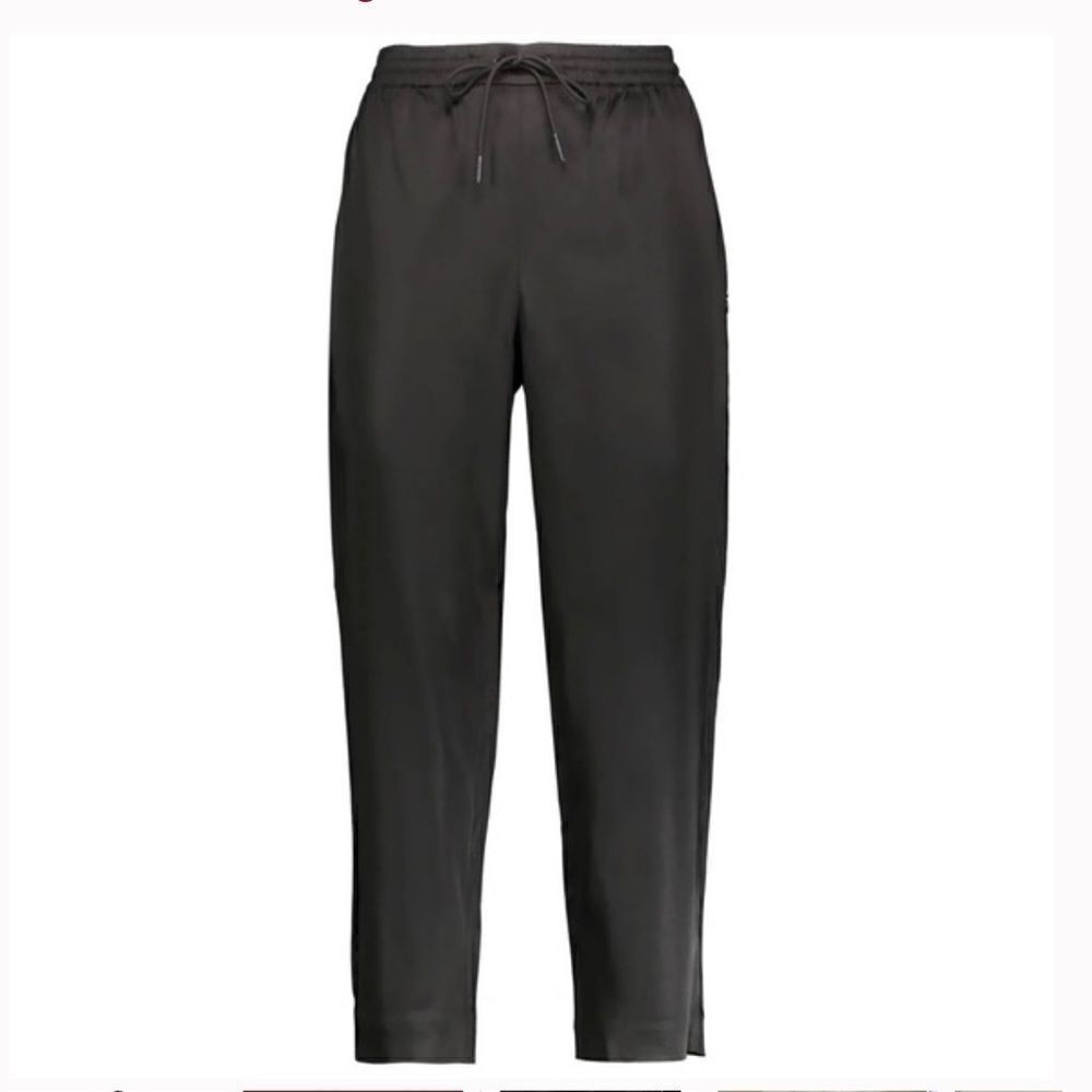 T Alexander Wang Black Satin Jogger Style Pant Sz Small